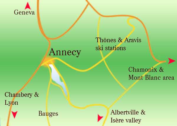 Annecy location map
